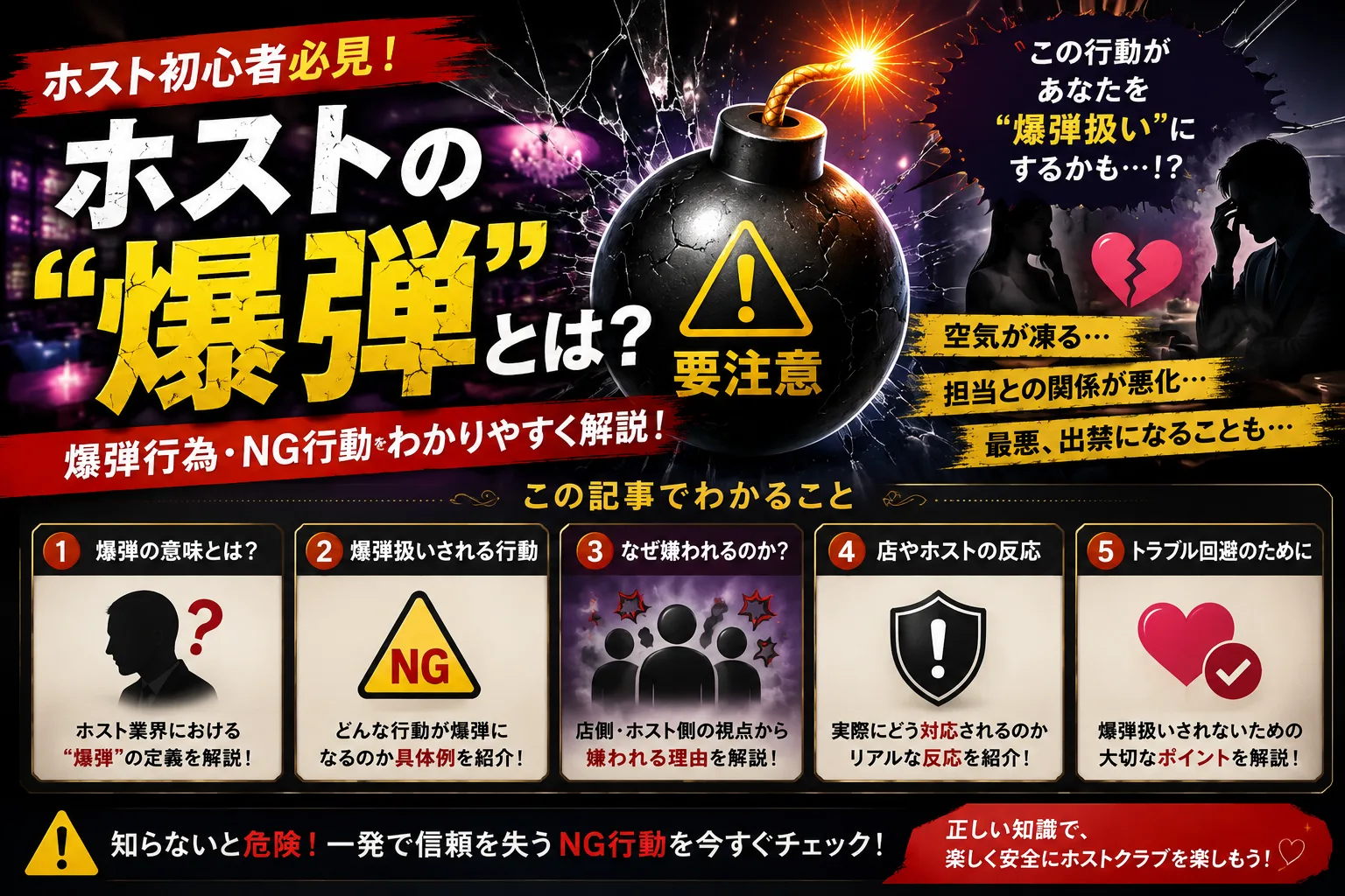 ホスト用語「爆弾」とは｜爆弾行為の意味・客側NG・罰金対処【2026年版】