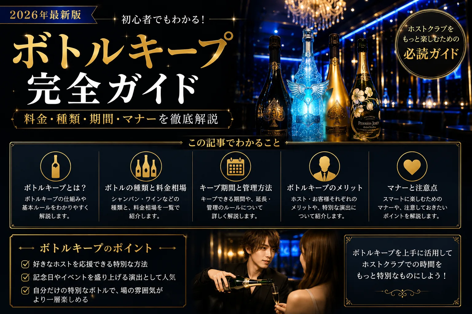 ホストクラブのボトルキープとは｜期限・引き継ぎ・損しない判断