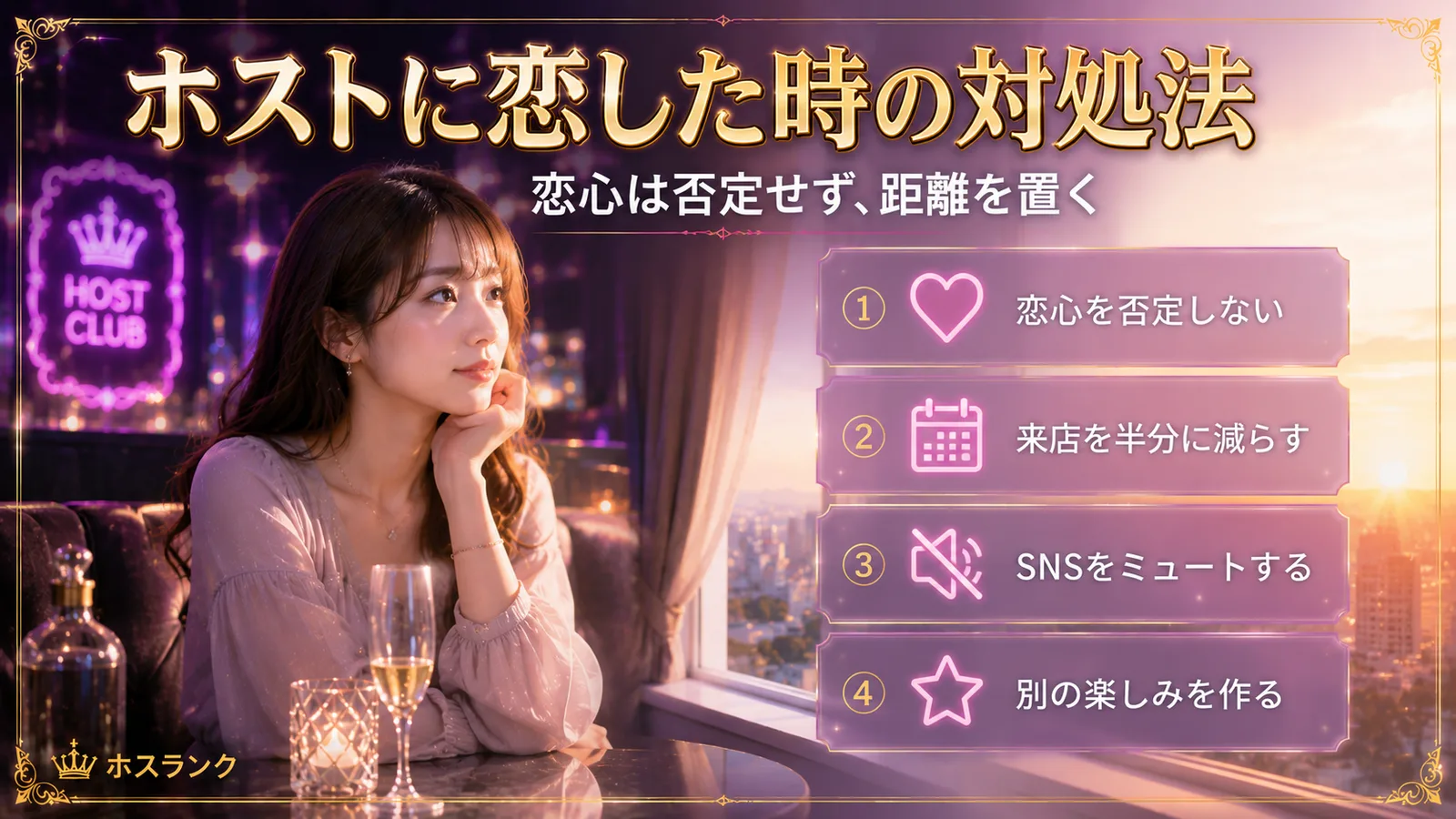 ホストに本気で恋した時の対処法5ステップ｜ホストロス克服2026
