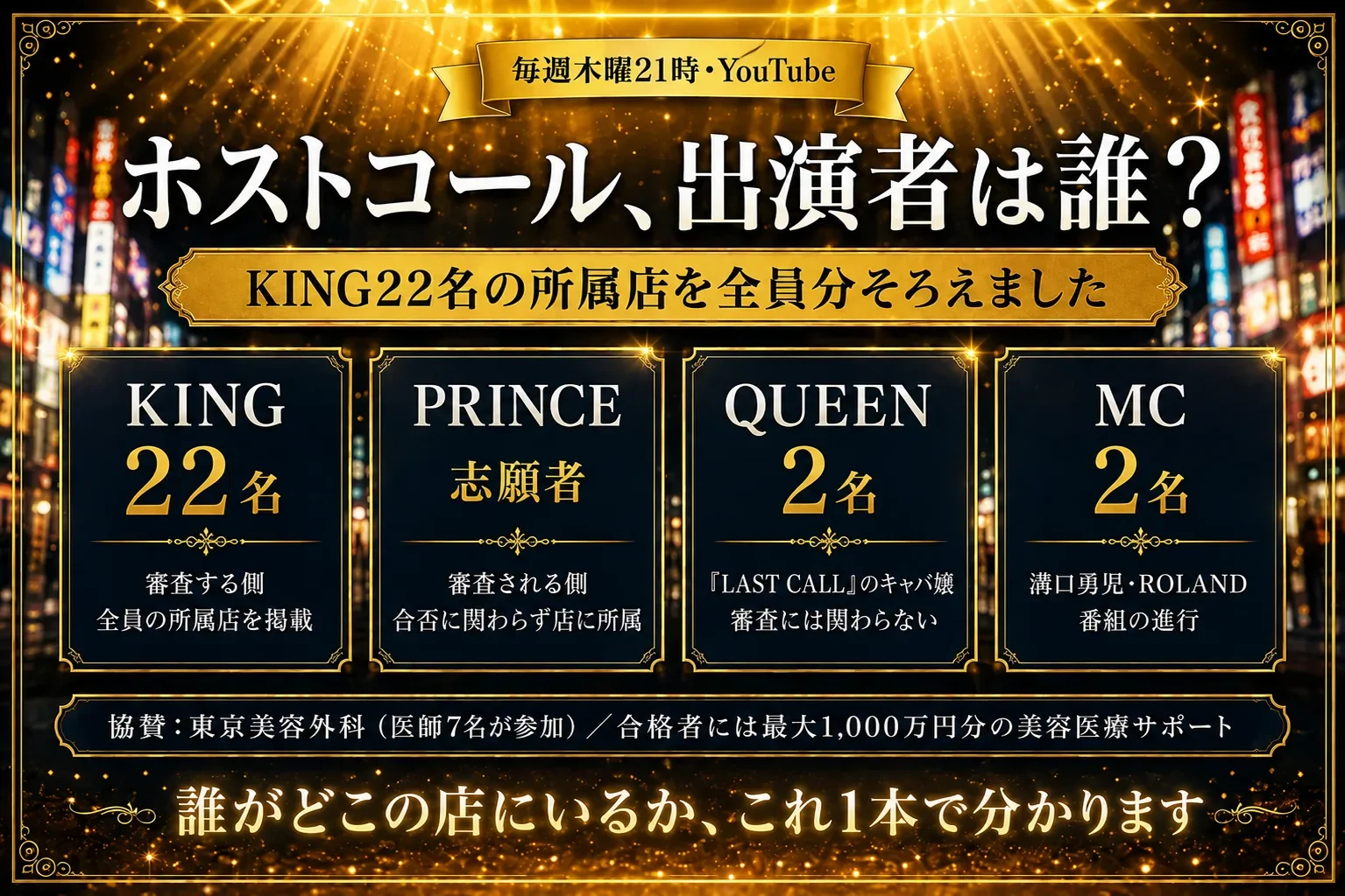 ホストコール出演者・メンバー一覧｜所属店とプリンスのその後