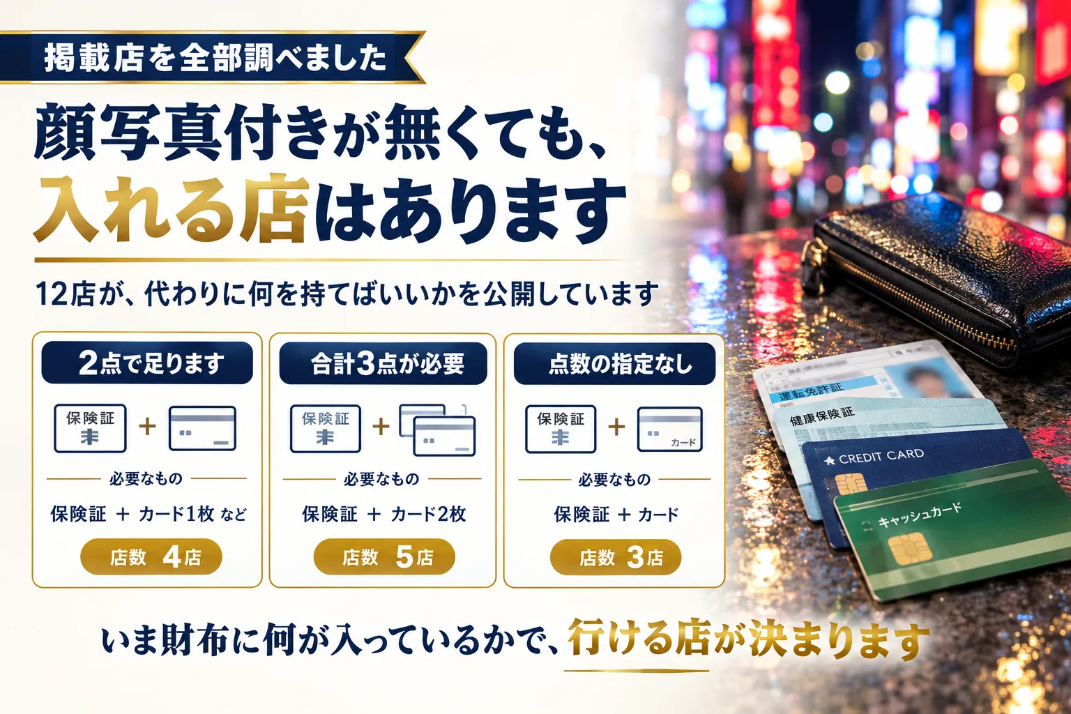 ホストクラブの身分証|忘れた・顔写真なしでも入れる店の条件