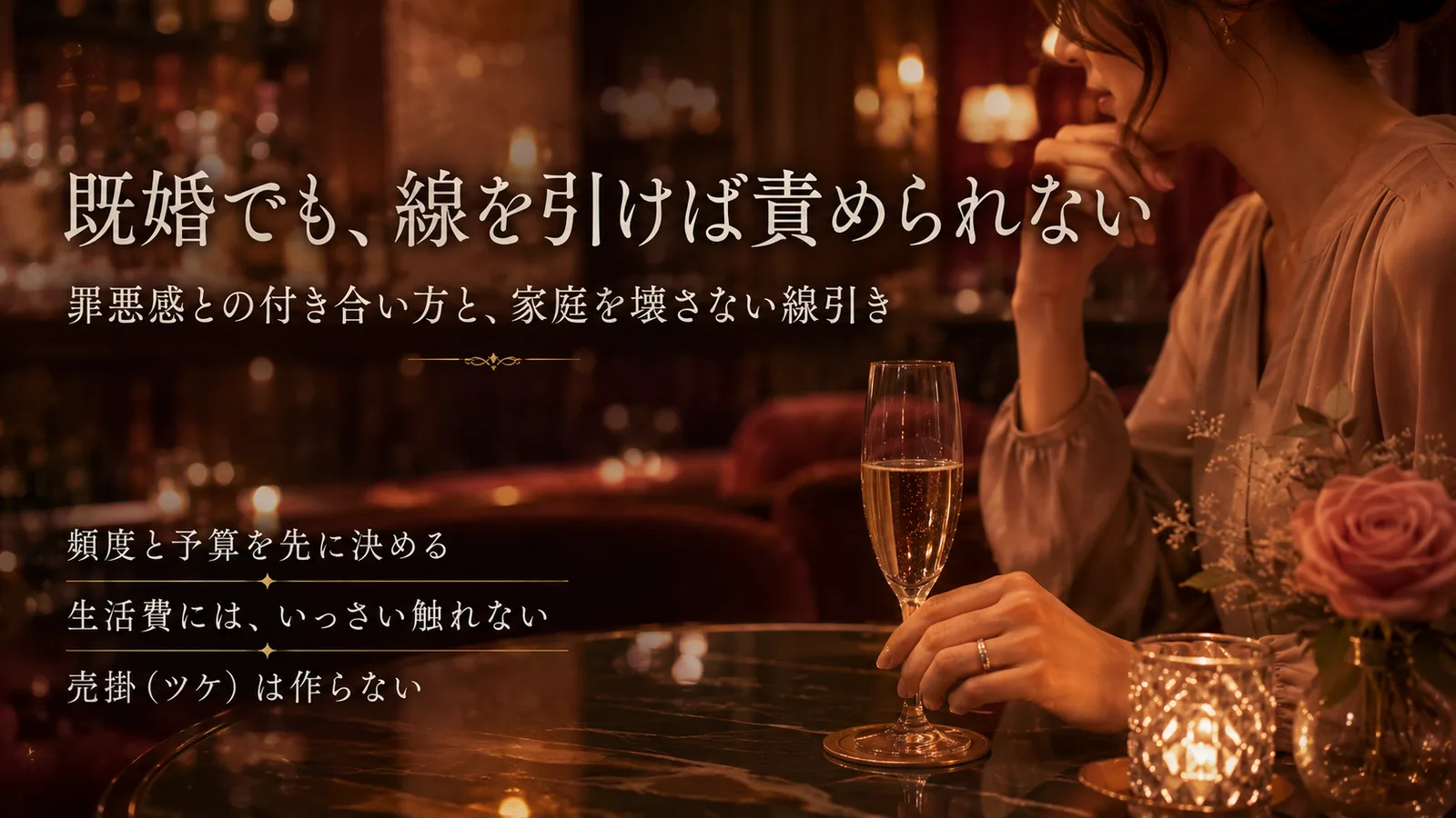 既婚女性のホスト通い|罪悪感・家庭との両立・節度の保ち方