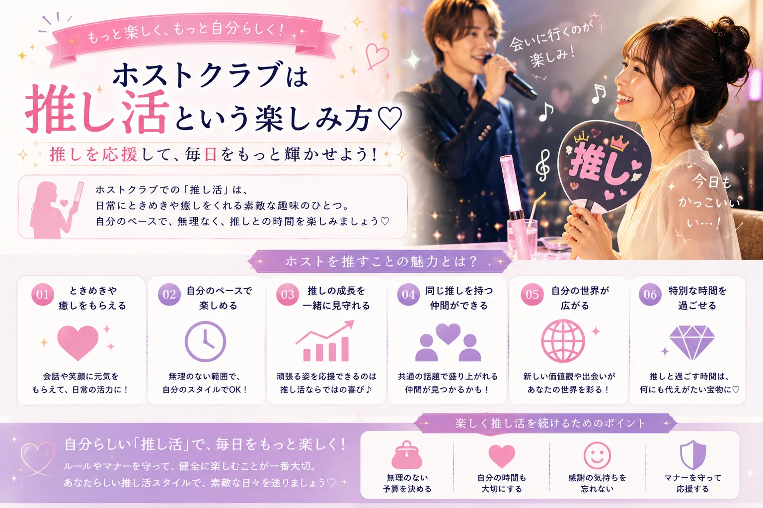 ホスト推し活完全ガイド|6ジャンル比較・健全7ルール2026