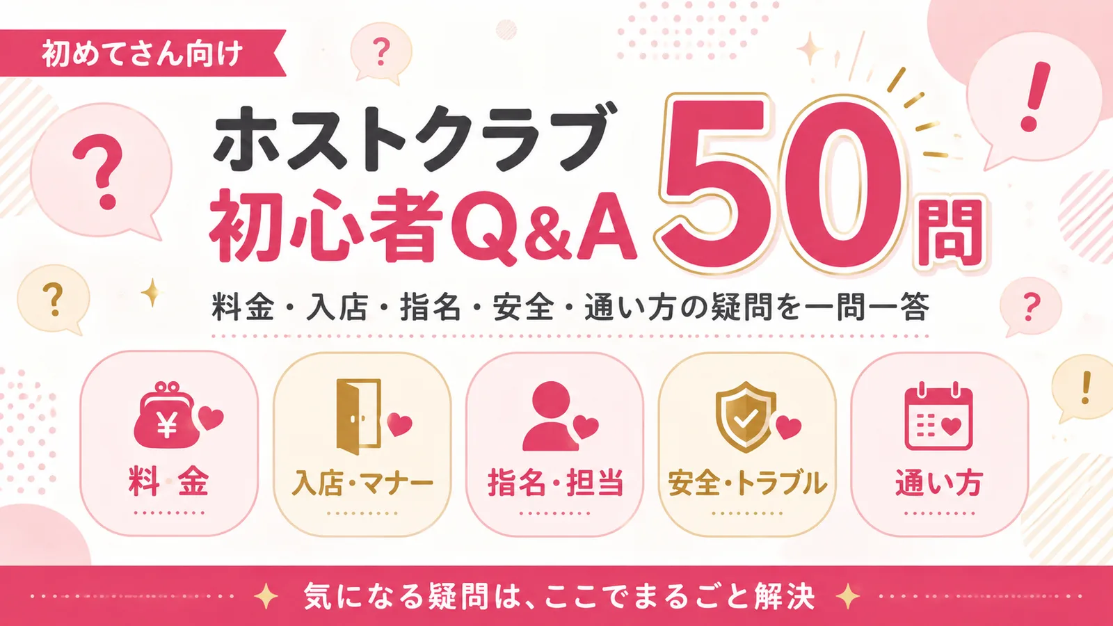 ホストクラブ初心者Q&A 50問|料金・指名・改正法2026