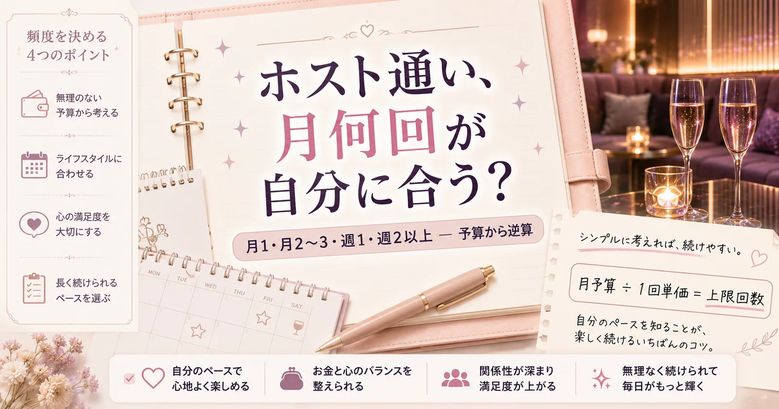 ホスト通い頻度|みんな月何回?通いすぎない決め方2026