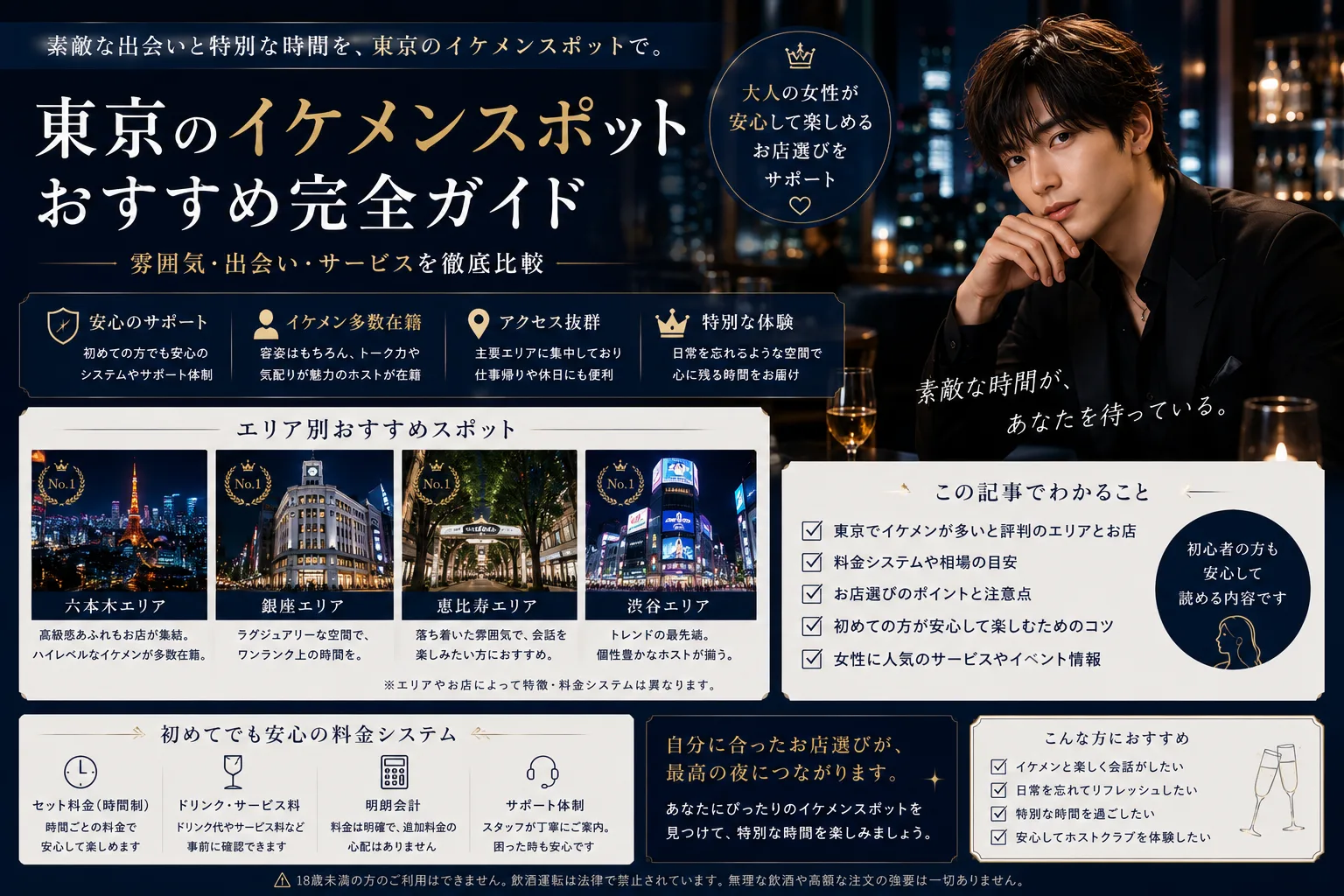 東京でイケメンに会えるスポットのおすすめ完全ガイド