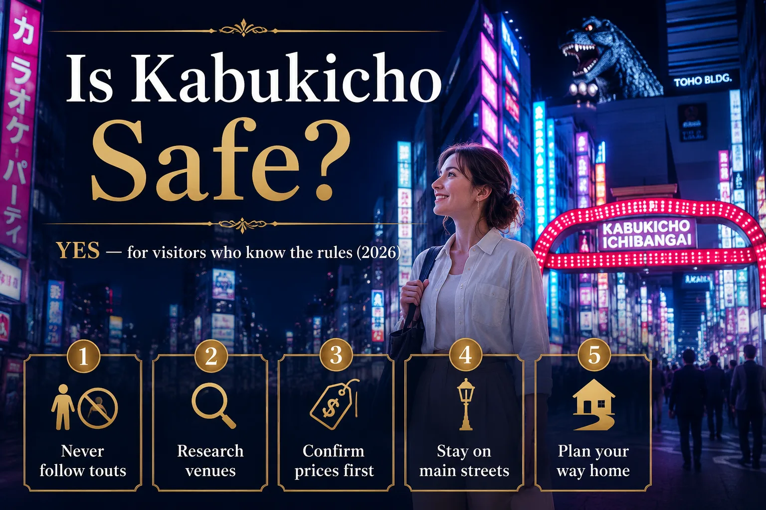 Is Kabukicho Safe in 2026? Crime Data, Solo Female Tips & No-Go Areas