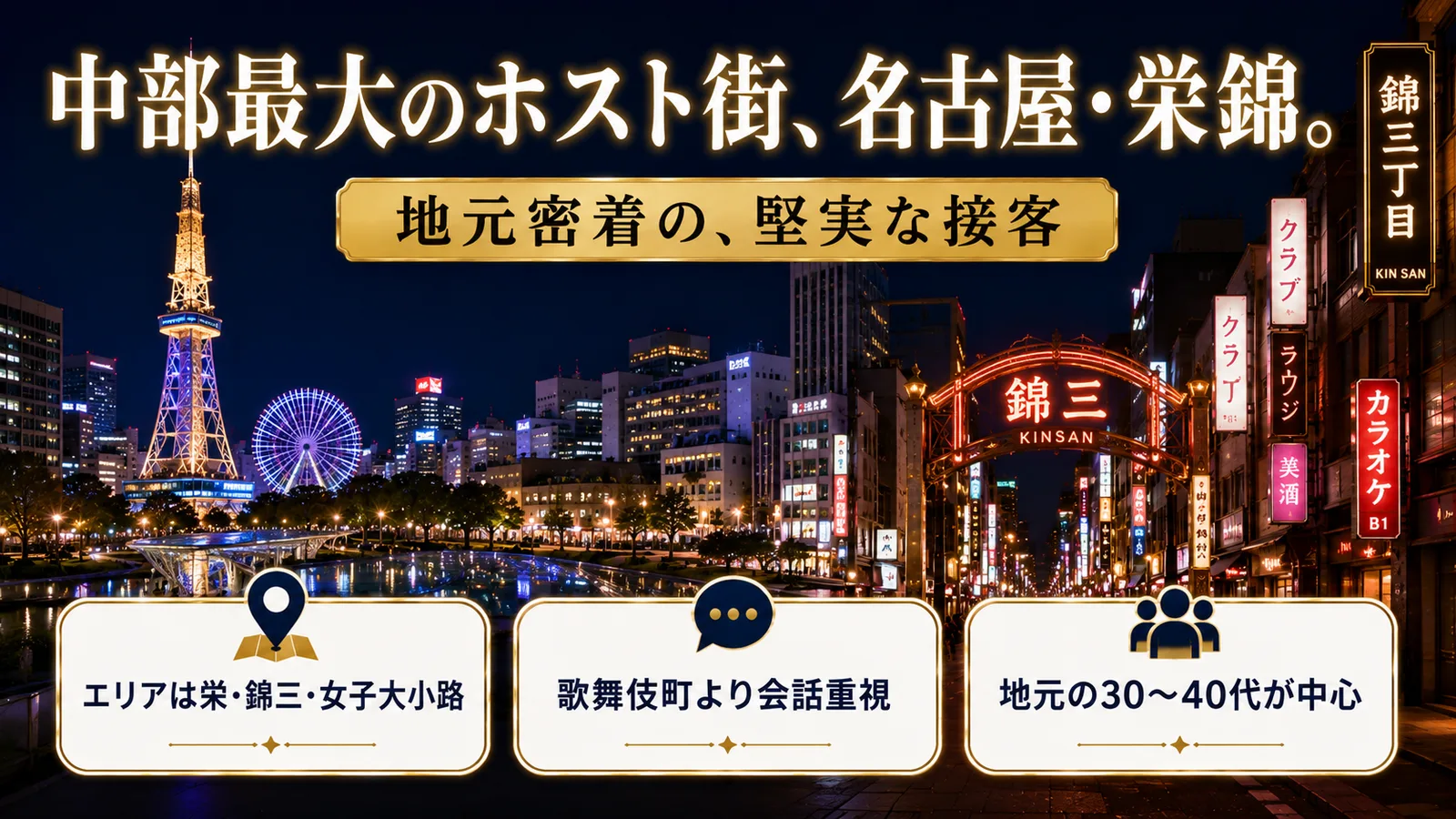 名古屋・錦のホストクラブ完全ガイド2026|中部最大のホスト街