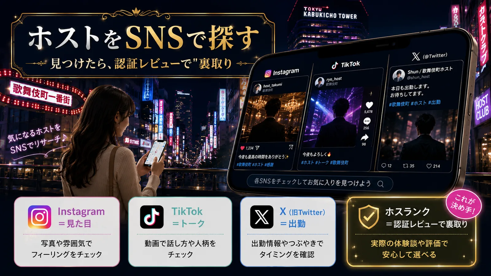 ホストをSNSで探す方法と限界|安全に選ぶならどこを見る