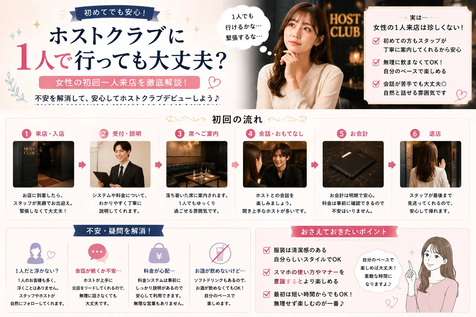 ホストクラブに一人で行ける?女性の初回ソロ完全マニュアル